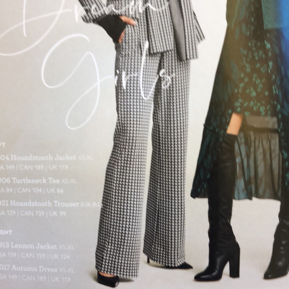 Cabi Houndstooth Trouser, size 10 Long